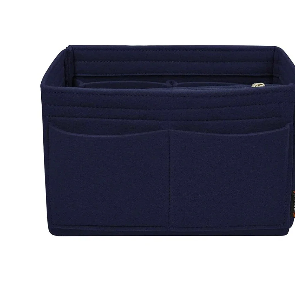 Felt Tote Organizer Insert with Zipper Pouch, 12-Pocket Handbag Organizer